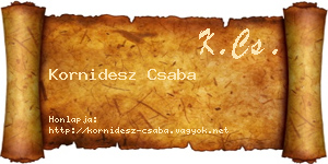 Kornidesz Csaba névjegykártya
